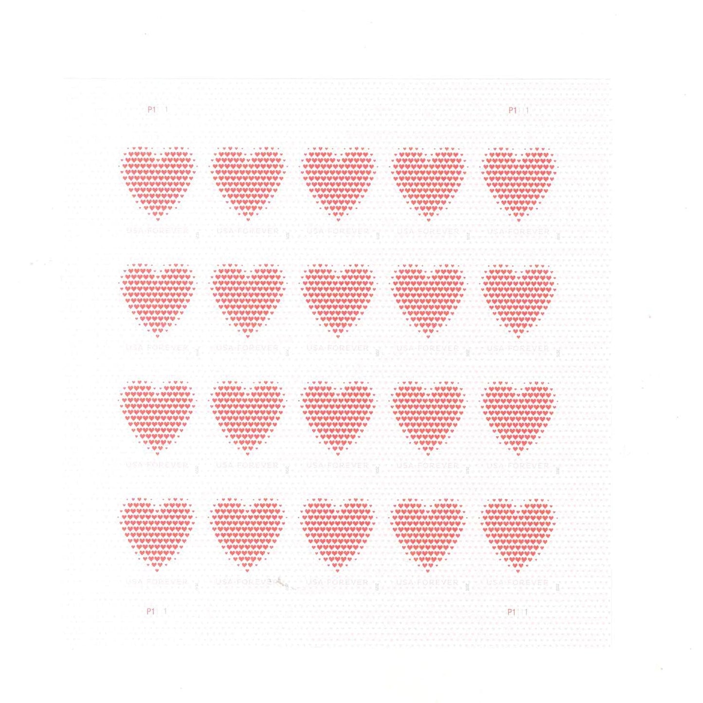 Made of Hearts Forever First Class Postage Stamps image 1