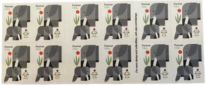 USPS Cartoon Elephants Star Forever First Class Postage Stamps image 2