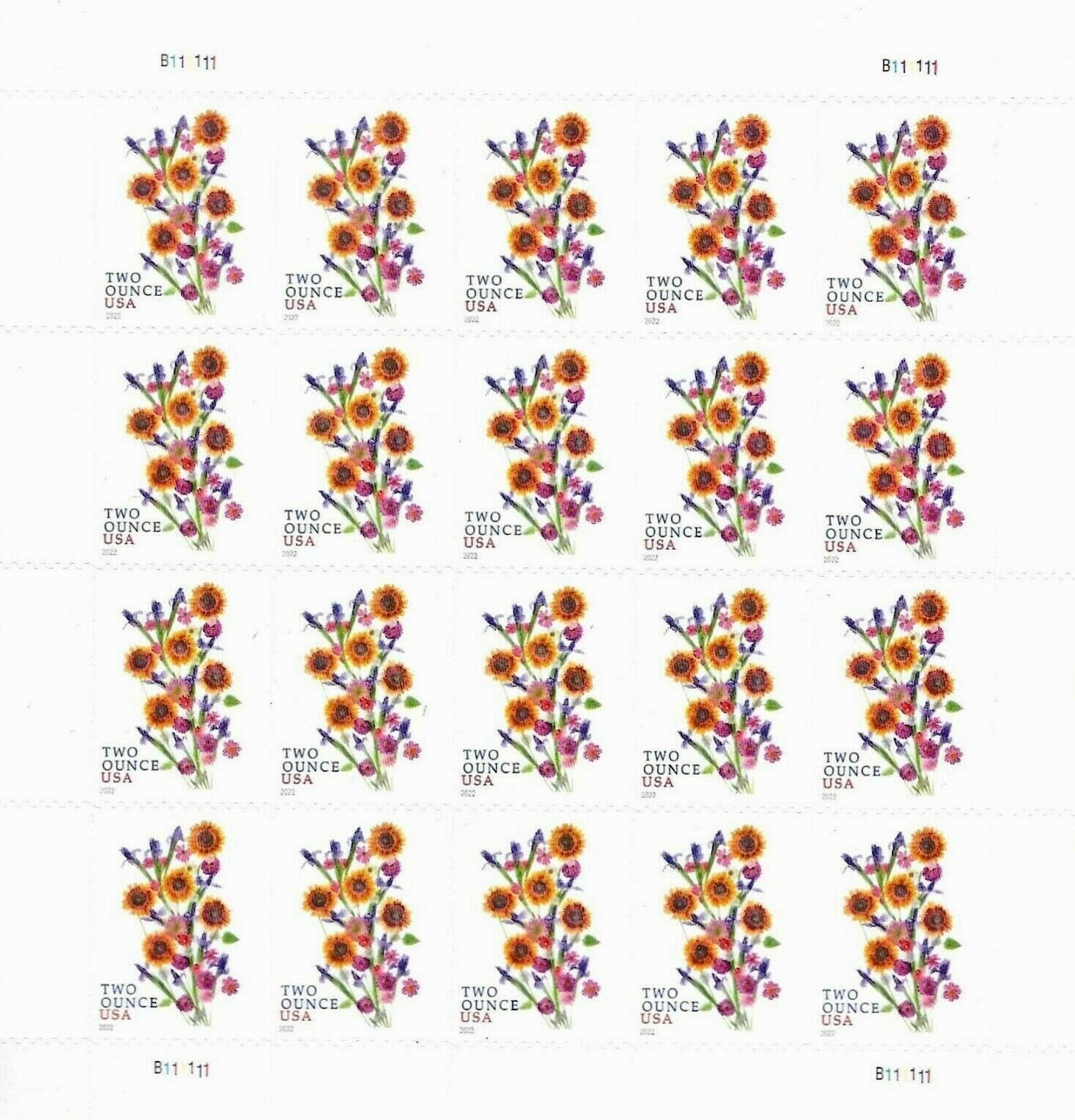 Sunflower Bouquet Two Ounce Forever First Class Postage Stamps image 0