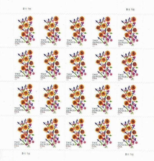 Sunflower Bouquet Two Ounce Forever First Class Postage Stamps image 0