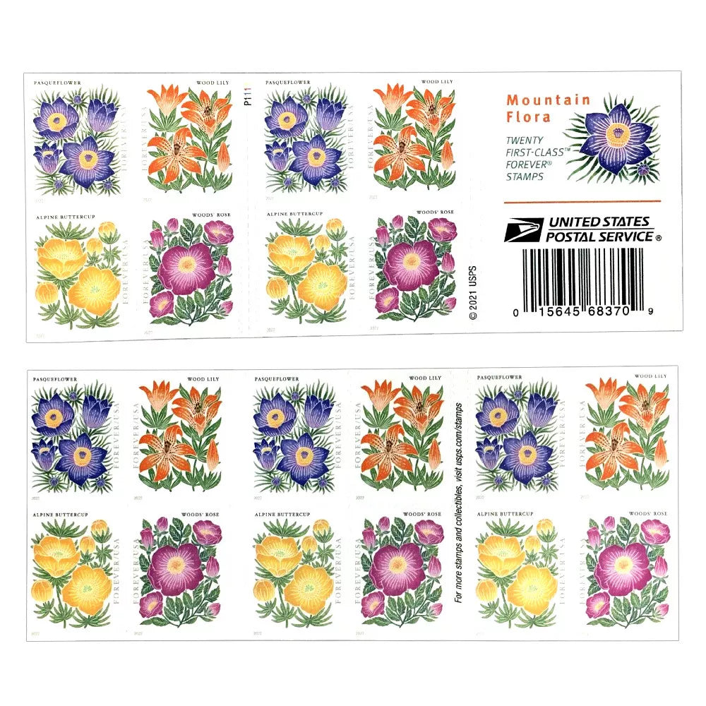 Mountain Flora Forever First Class Postage Stamps image 0