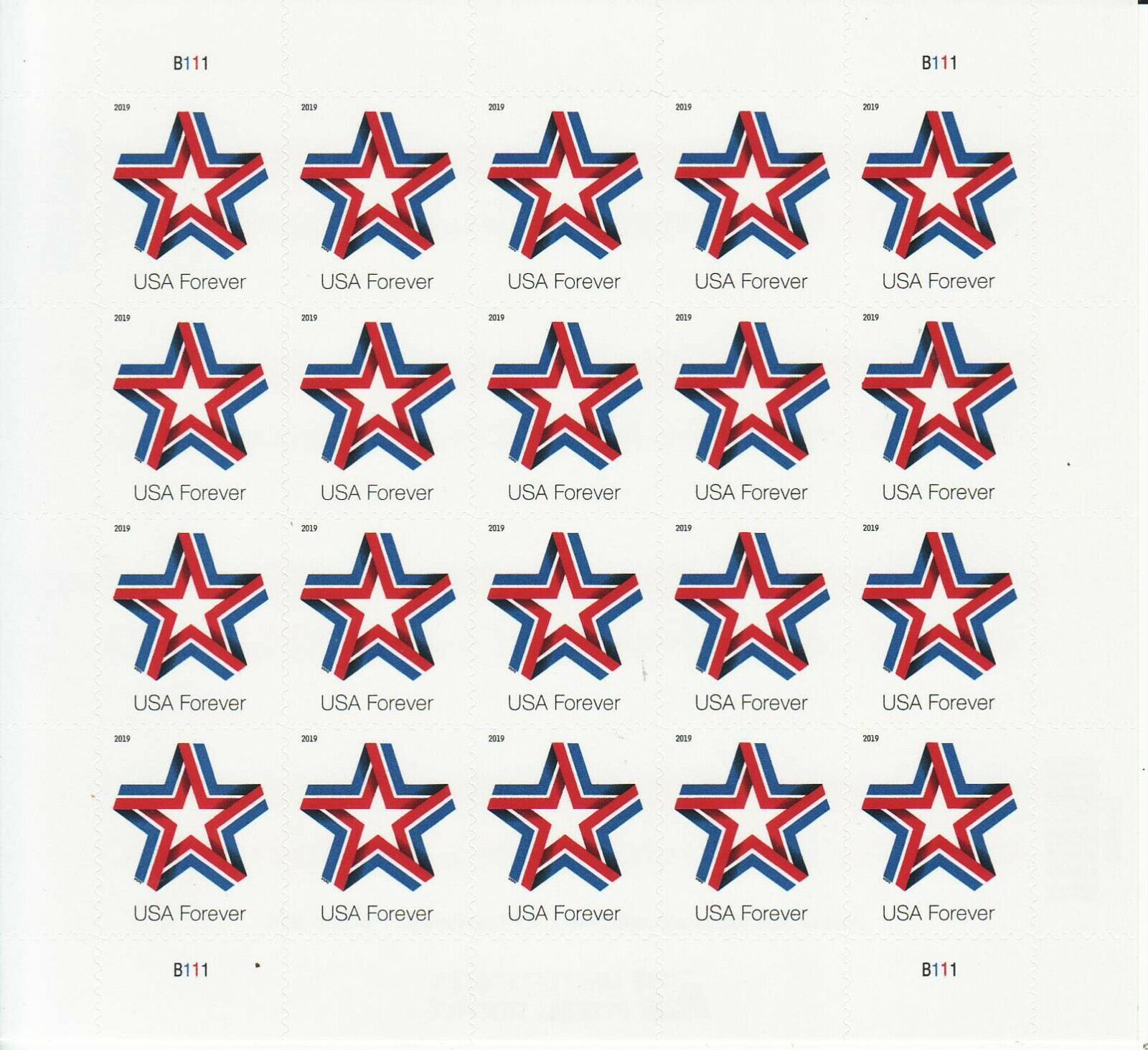 Star Ribbon Forever First Class Postage Stamps image 0