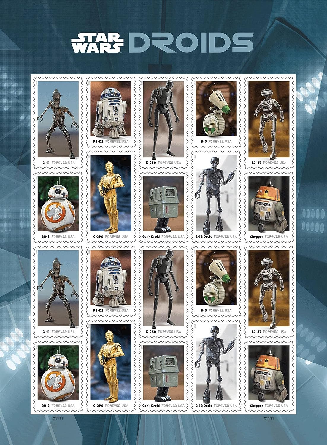 USPS Star Wars Droids Forever First Class Postage Stamps image 0