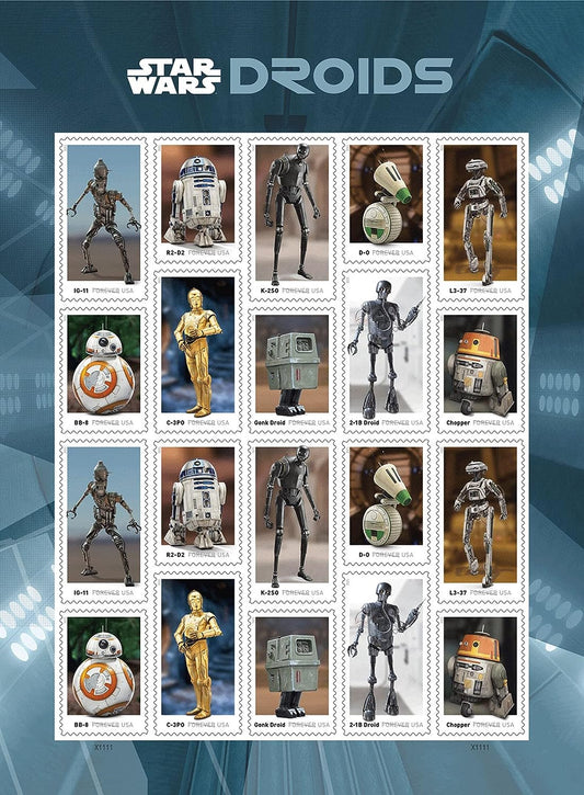 USPS Star Wars Droids Forever First Class Postage Stamps image 0