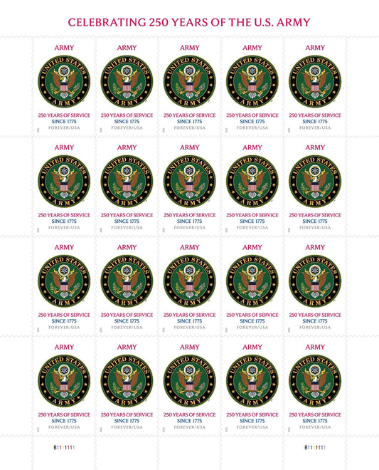U.S. Army 250th First-Class Mail Forever Postage Stamps