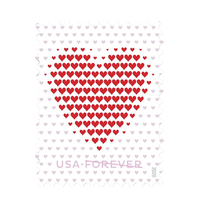 Made of Hearts Forever First Class Postage Stamps image 0