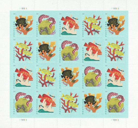 Coral Reefs Forever Postcard Stamps image 0