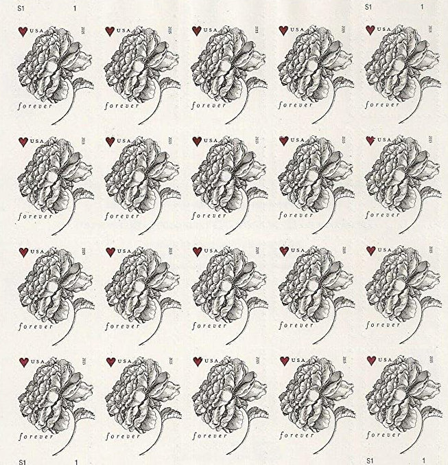 Antique Vintage Rose Forever First Class Postage Stamps image 0